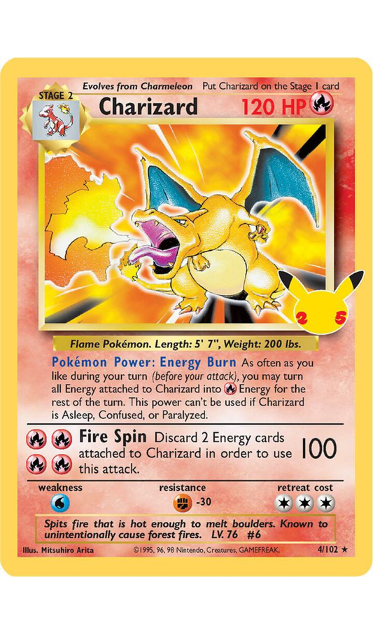 CHARIZARD 4/102 CELEBRATIONS CLASSIC COLLECTION