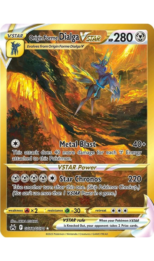 ORIGIN FORME DIALGA VSTAR GG68/GG70 CROWN ZENITH SECRET RARE