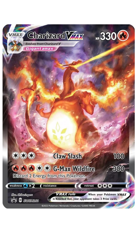 CHARIZARD VMAX SWSH261 POKEMON SWORD & SHIELD PROMO FULL ART - NM