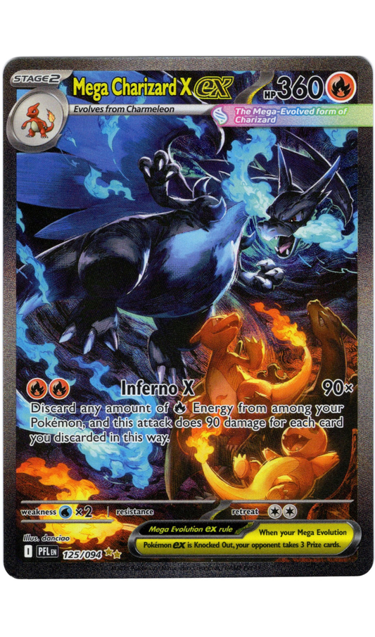 MEGA CHARIZARD X EX 125/094 POKEMON PHANTASMAL FLAMES SPECIAL ILLUSTRATION RARE