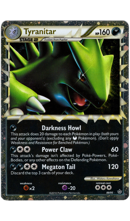 TYRANITAR 88/95 POKEMON HG&SS UNLEASHED PRIME HOLO RARE - MP