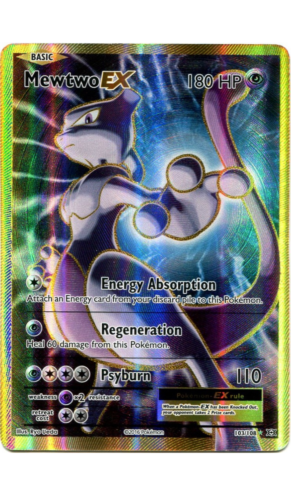 MEWTWO EX 103/108 XY EVOLUTIONS FULL ART