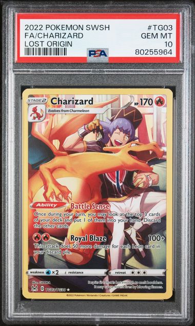 CHARIZARD TG03/TG30 PSA 10 POKEMON LOST ORIGIN TRAINER GALLERY