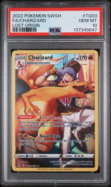 CHARIZARD TG03/TG30 PSA 10 POKEMON LOST ORIGIN TRAINER GALLERY