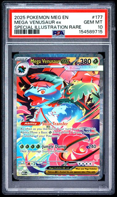 MEGA VENUSAUR EX 177/132 PSA 10 POKEMON MEGA EVOLUTION SPECIAL ILLUSTRATION RARE