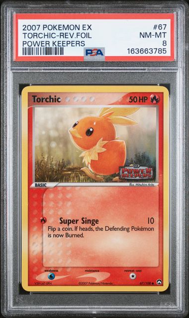 TORCHIC 67/108 PSA 8 POKEMON EX POWER KEEPERS REVERSE HOLO