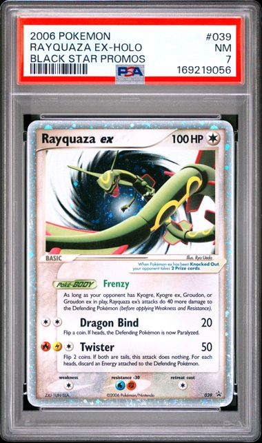 RAYQUAZA EX 039 PSA 7 POKEMON EX BLACK STAR PROMO HOLO