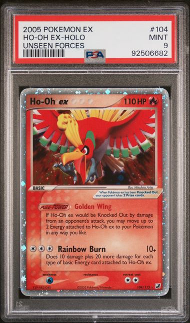 HO-OH EX 104/115 PSA 9 POKEMON UNSEEN FORCES HOLO RARE