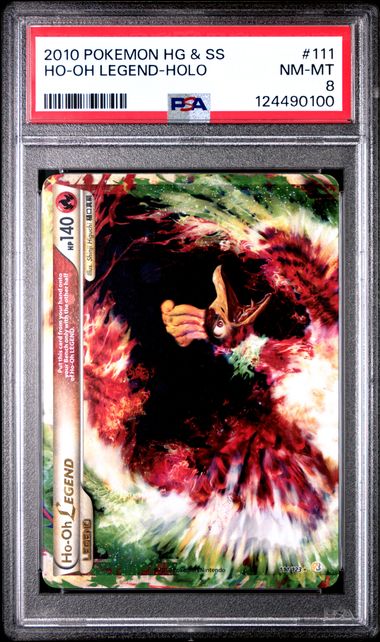 HO-OH LEGEND 111/123 PSA 8 POKEMON HG & SS LEGEND HOLO