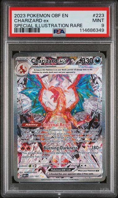 CHARIZARD EX 223/197 PSA 9 POKEMON OBSIDIAN FLAMES SPECIAL ILLUSTRATION RARE