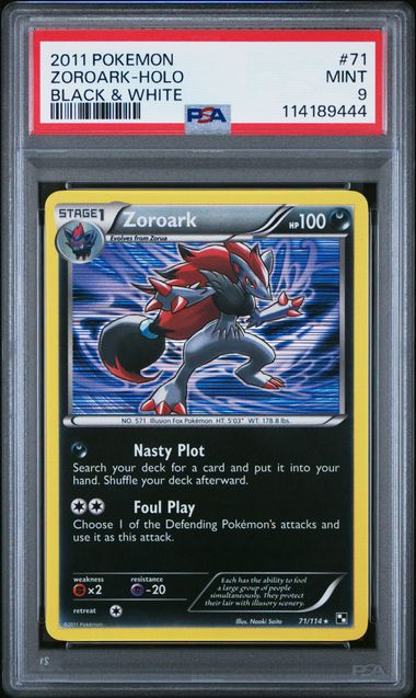 ZOROARK 71/114 PSA 9 POKEMON BLACK & WHITE HOLO RARE