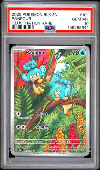 PANPOUR 101/086 PSA 10 POKEMON BLACK BOLT ILLUSTRATION RARE