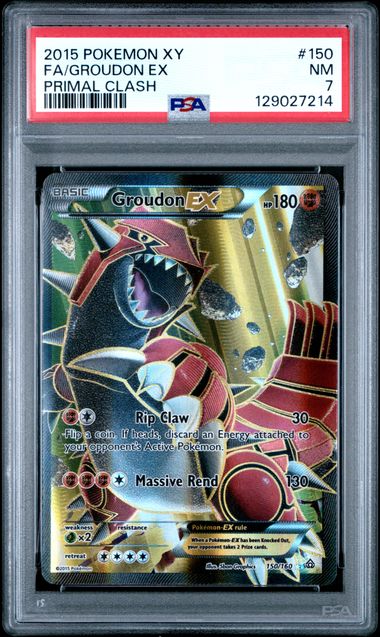 GROUDON EX 150/160 PSA 7 POKEMON XY PRIMAL CLASH FULL ART