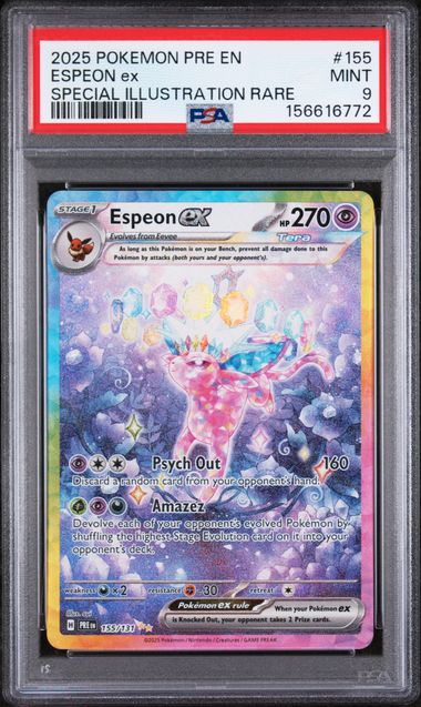 ESPEON EX 155/131 PSA 9 POKEMON PRISMATIC EVOLUTION SPECIAL ILLUSTRATION RARE