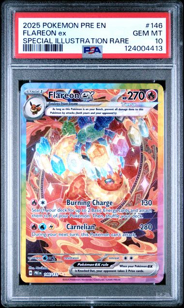 FLAREON EX 146/131 PSA 10 POKEMON PRISMATIC EVOLUTIONS SPECIAL ILLUSTRATION RARE