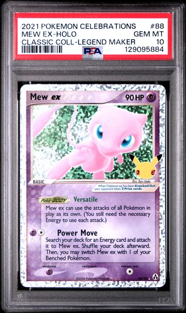 MEW EX 88/92 PSA 10 POKEMON CELEBREATIONS CLASSIC COLLECTION HOLO RARE