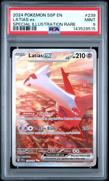LATIAS EX 239/191 PSA 9 POKEMON SURGING SPARKS SPECIAL ILLUSTRATION RARE