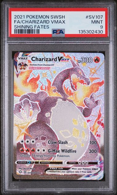 CHARIZARD VMAX SV107/SV122 PSA 9 POKEMON SHINING FATES FULL ART