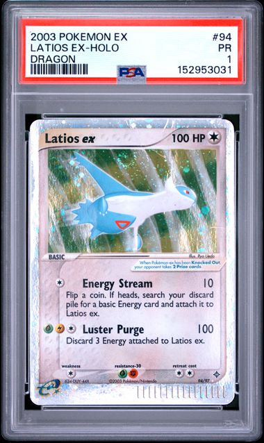 LATIOS EX 94/97 PSA 1 POKEMON EX DRAGON HOLO RARE