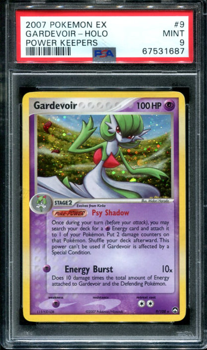 GARDEVOIR 9/108 PSA 9 POKEMON EX POWER KEEPERS HOLO RARE