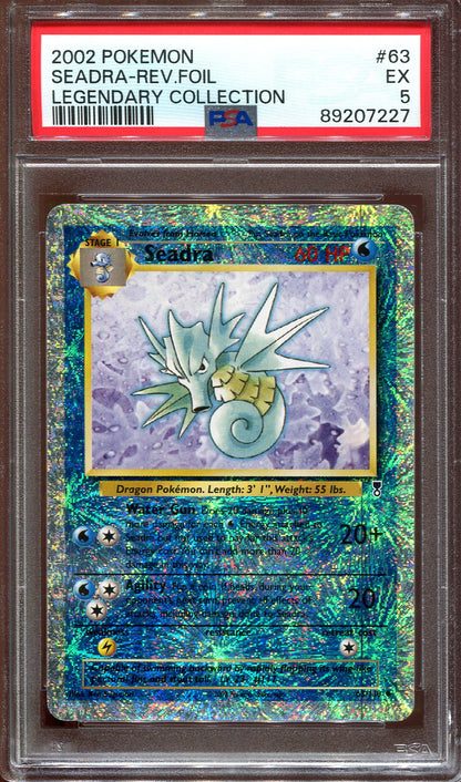 SEADRA 63/110 POKEMON PSA 5 LEGENDARY COLLECTION REVERSE HOLO