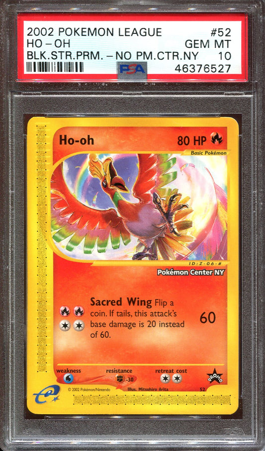 HO-OH 52 POKEMON PSA 10 JAPANESE BLACK STAR PROMO