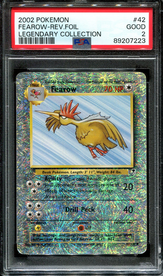 FEAROW 42/110 POKEMON PSA 2 LEGENDARY COLLECTION REVERSE HOLO