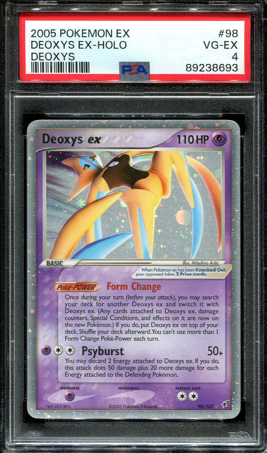 DEOXYS EX 98/107 POKEMON PSA 4 EX DEOXYS HOLO