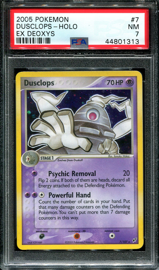 DUSCLOPS 7/107 POKEMON PSA 7 EX DEOXYS HOLO