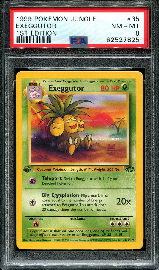 EXEGGUTOR 35/64 POKEMON PSA 8 JUNGLE FIRST EDITION