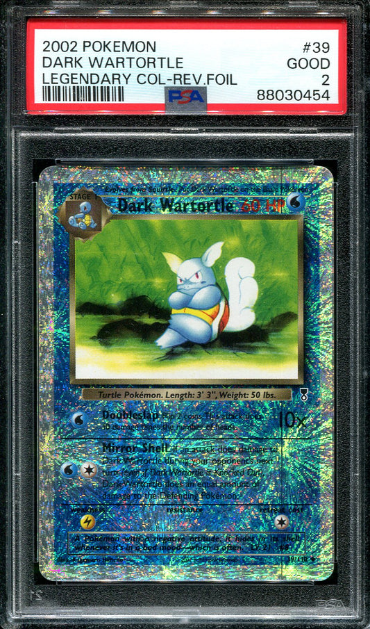 DARK WARTORTLE 39/110 POKEMON PSA 2 LEGENDARY COLLECTION REVERSE HOLO