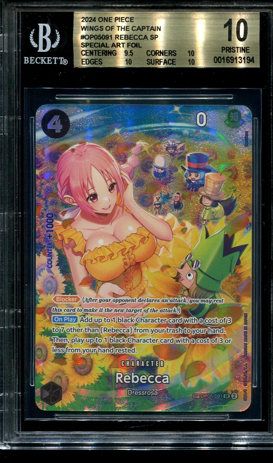 REBECCA OP05-091 ONE PIECE BGS 10 SPECIAL ALTERNATE ART