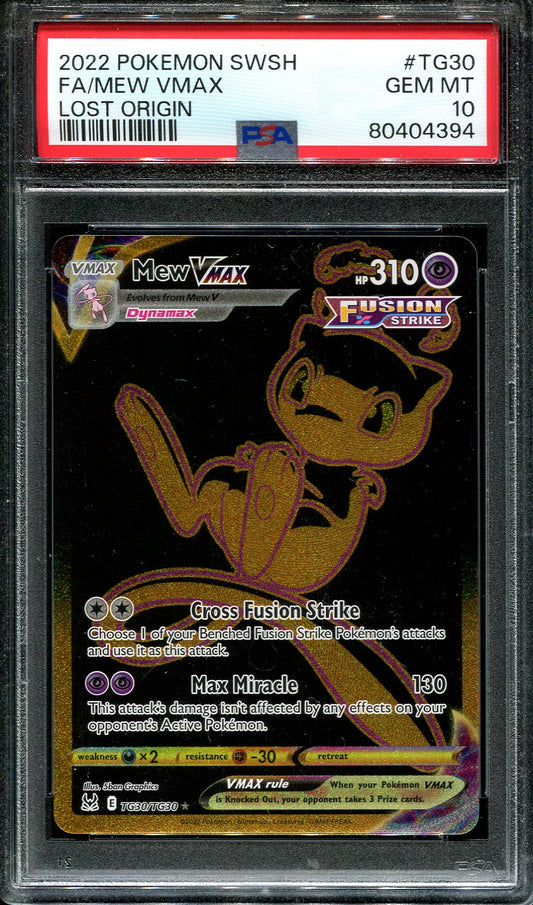 MEW VMAX TG30/TG30 POKEMON PSA 10 LOST ORIGIN FULL ART