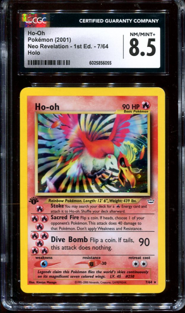 HO-OH 7/64 CGC 8.5 POKEMON NEO REVELATION 1ST EDITION HOLO RARE