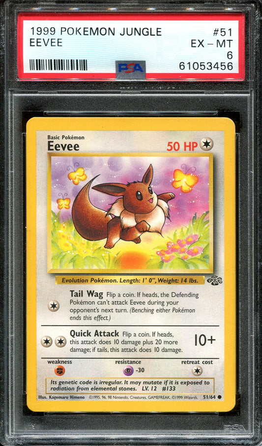 EEVEE 51/64 POKEMON PSA 6 JUNGLE