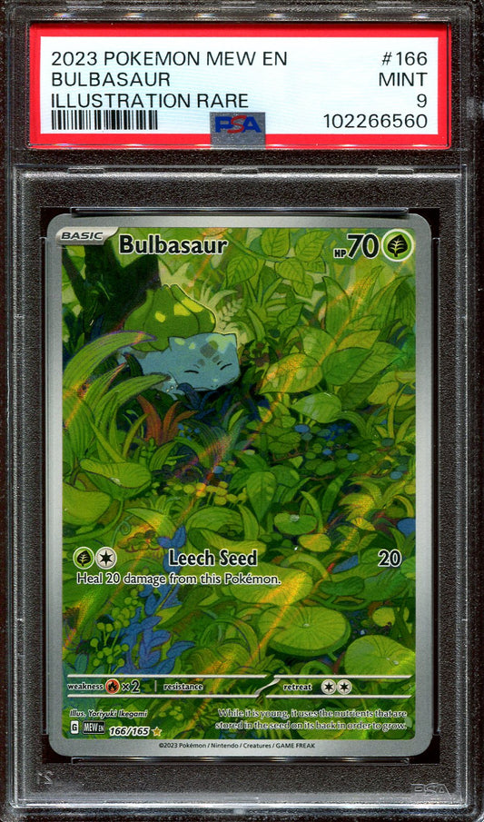 BULBASAUR 166/165 POKEMON PSA 9 POKEMON 151 ILLUSTRATION RARE