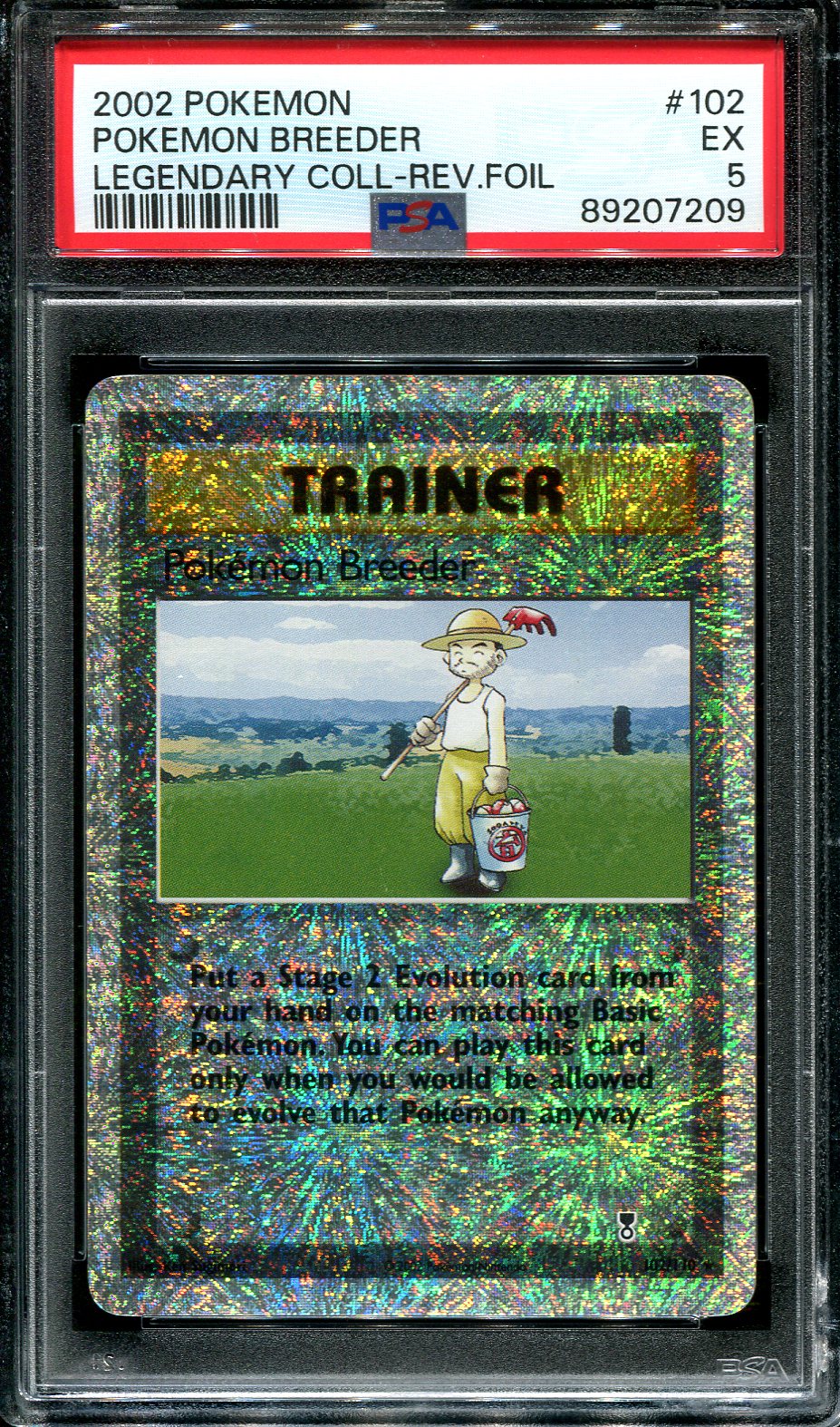 POKEMON BREEDER 102/110 POKEMON PSA 5 LEGENDARY COLLECTION REVERSE HOLO