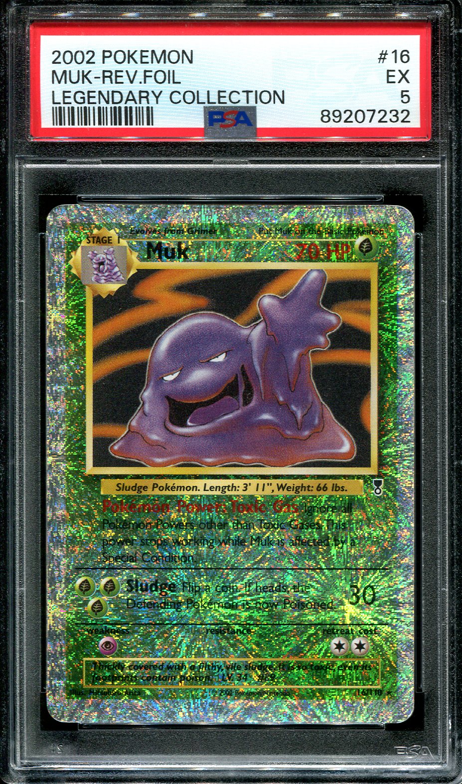 MUK 16/110 POKEMON PSA 5 LEGENDARY COLLECTION REVERSE HOLO