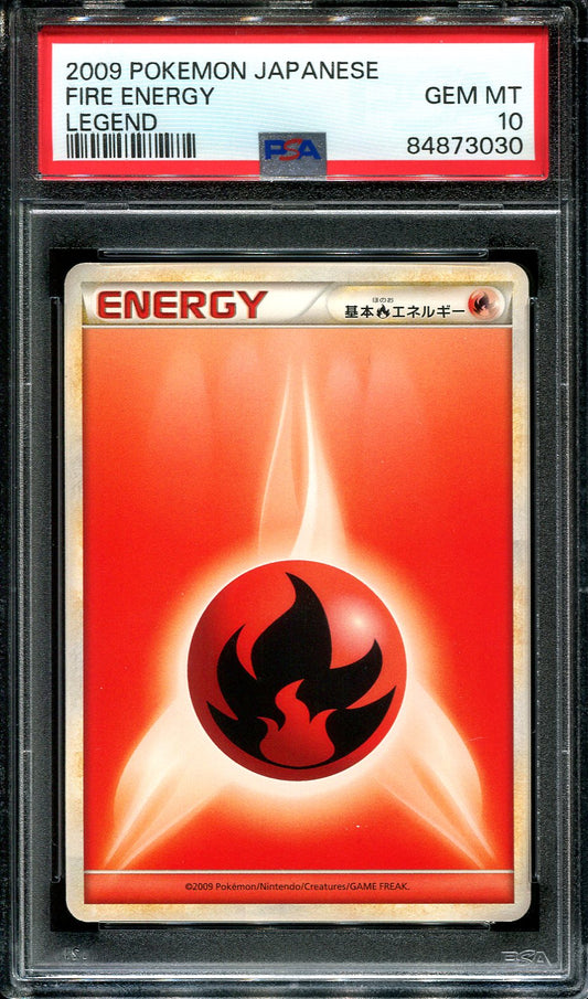 FIRE ENERGY POKEMON PSA 10 JAPANESE LEGENDS NON HOLO (POP 1)