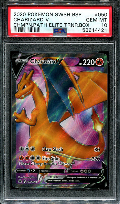 CHARIZARD SWSH050 POKEMON PSA 10 CHAMPIONS PATH ELITE TRAINER BOX PROMO