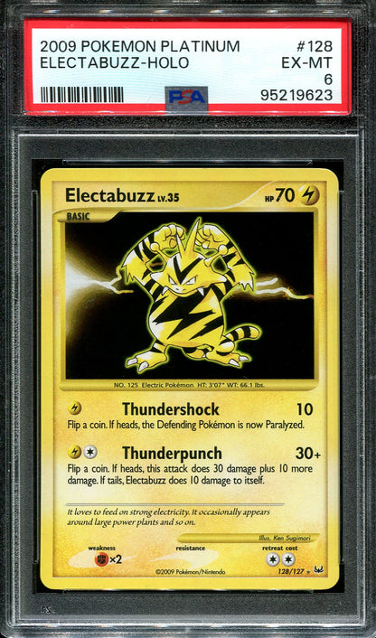 ELECTABUZZ 128/127 POKEMON PSA 6 PLATINUM HOLO SECRET RARE