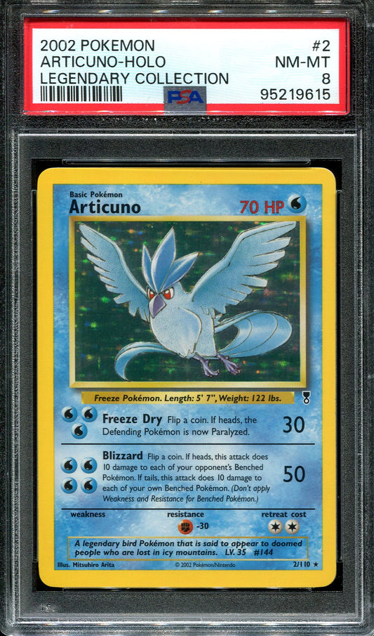 ARTICUNO 2/110 POKEMON PSA 8 LEGENDARY COLLECTION HOLO