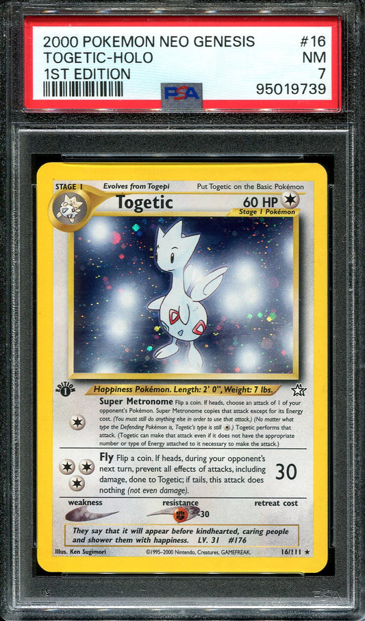 TOGETIC 16/111 POKEMON PSA 7 NEO GENESIS HOLO FIRST EDITION