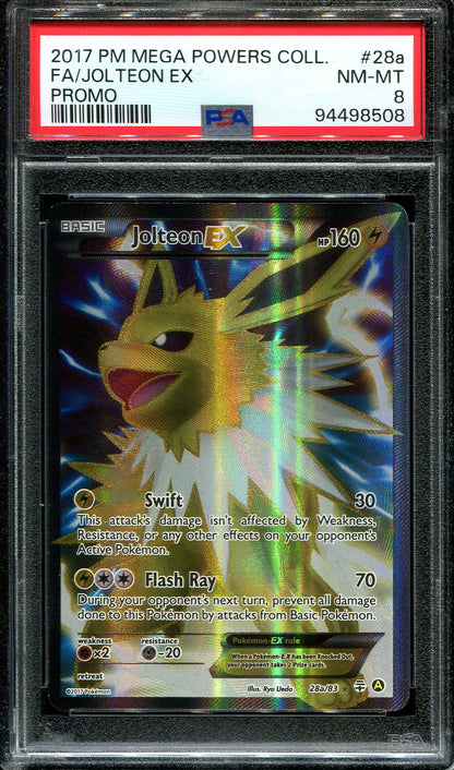 JOLTEON EX 28A/83 POKEMON PSA 8 MEGA POWER COLLECTION PROMO