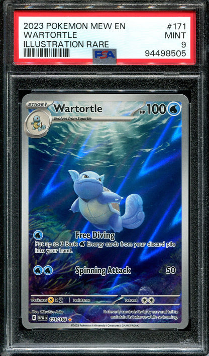 WARTORTLE 171/165 POKEMON PSA 9 POKEMON 151 ILLUSTRATION RARE