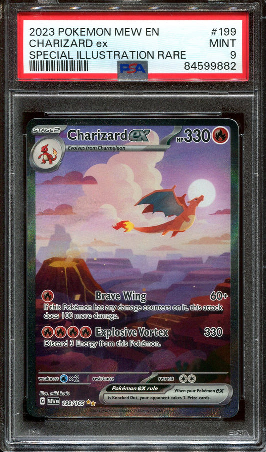 CHARIZARD EX 199/165 POKEMON PSA 9 POKEMON 151 SPECIAL ILLUSTRATION RARE