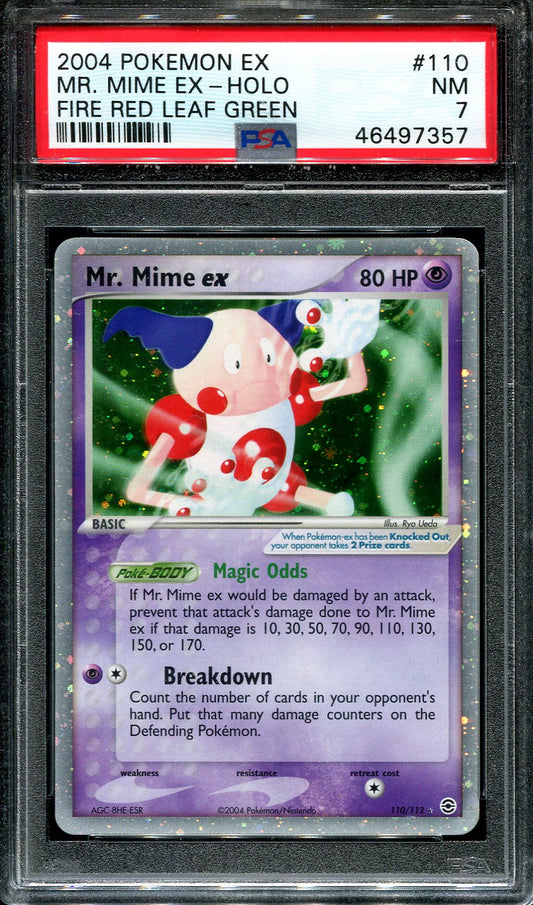MR. MIME EX 110/112 PSA 7 POKEMON FIRE RED LEAF GREEN HOLO RARE