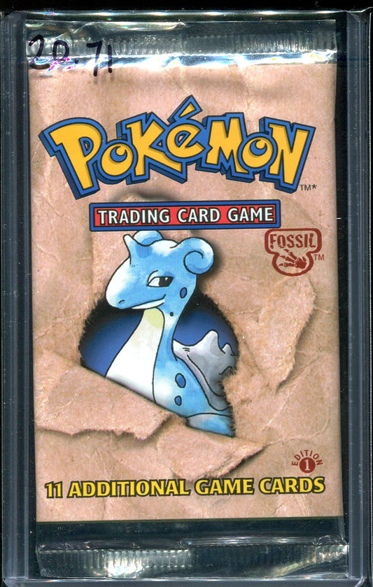 POKEMON FOSSIL FIRST EDITION BOOSTER PACK (LAPRAS ART)