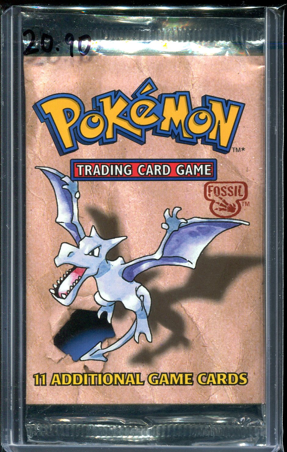 POKEMON FOSSIL UNLMITED BOOSTER PACK (AERODACTYL ART)