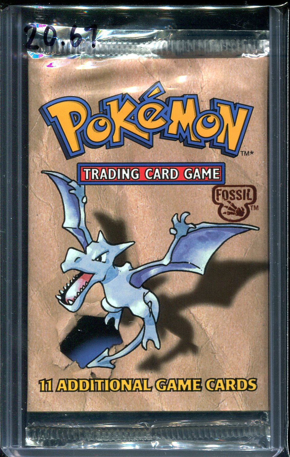 POKEMON FOSSIL UNLIMITED BOOSTER PACK (AERODACTYL ART)